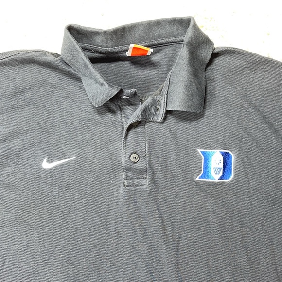 Mens Nike Elite Team Duke Blue Devil Basketball Black Short Sleeve Polo Size XXL - Picture 2 of 7